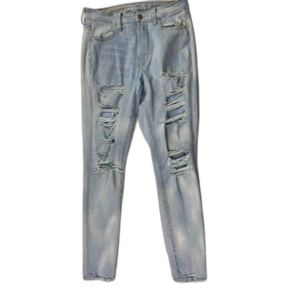 American Eagle Size 6 r Womens Jeans 360 Next Level Stretch Destroyed Skinny